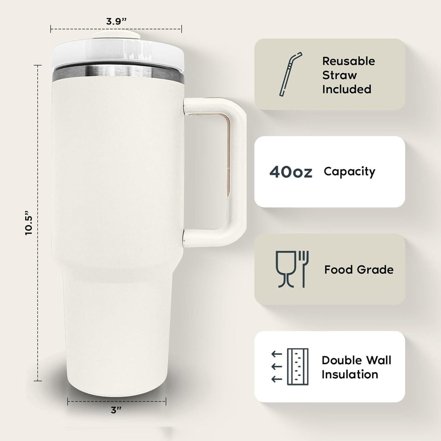Stainless Steel Vacuum-Insulated Tumbler