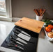 Wooden Chopping Board + 5-Piece Knife Set